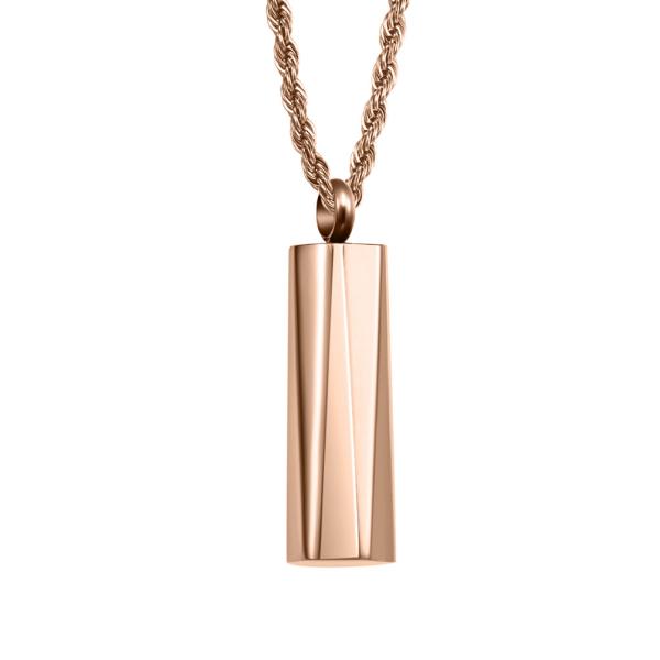 Gift Occasion Bar Cremation Urn Necklace Stainless Steel Men and Women Cross