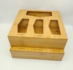 Drawer Bamboo Ziploc Bag Organizer Food Storage