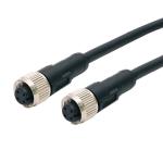 IP67 Waterproof Straight M12 5 Pins Female Shielded Plug Connectors For