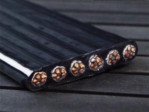 Wholesale Screened Copper Conductor Flat Electrical Cable , Flat Crane Cable PVC Insulation from china suppliers