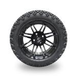 Golf Cart Off-Road 22*10-14 Tire and Gloss Black Rim With S Center Cap
