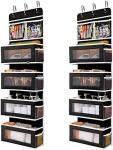 JARLINK 2 Pack 5-Shelf Over Door Hanging Organizer, Foldable Wall Mount 4 Big
