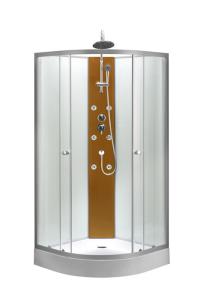Wholesale Circle Quadrant Shower Cabin with white acrylic tray and roof from china suppliers