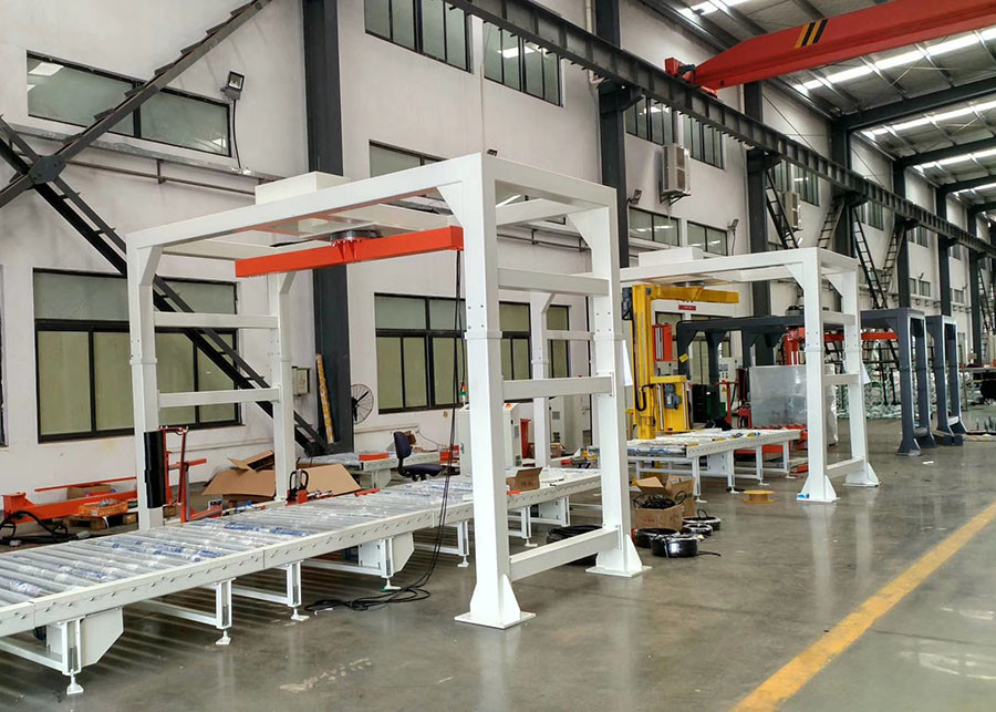 Automatic Rotary Product Wrapping Machine 40-45 Pallets/H With PLC Control