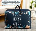 Household 100% Polyester Quilt Storage Bag Travelling Bag With Zipper For