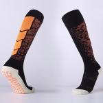 Fabric Soccer Grip Socks Soft Polyester fabric black football grip socks