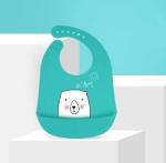 Free BPA Washable Silicone Baby Bibs Adjustable Snaps With Pocket