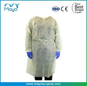 Wholesale Non Woven Disposable Isolation Gowns Latex Free 10EA (Knit Cuff 35g) from china suppliers