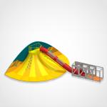 Funny Colorful 2.6M Volcano Climbing Slide Indoor Playground Equipment