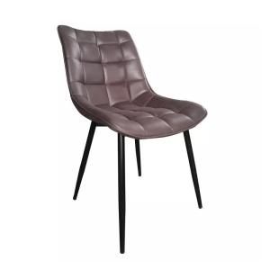 Wholesale ISO9001 Aging Resistance Chrome Metal Dining Chair Leather Dining Room Chairs from china suppliers