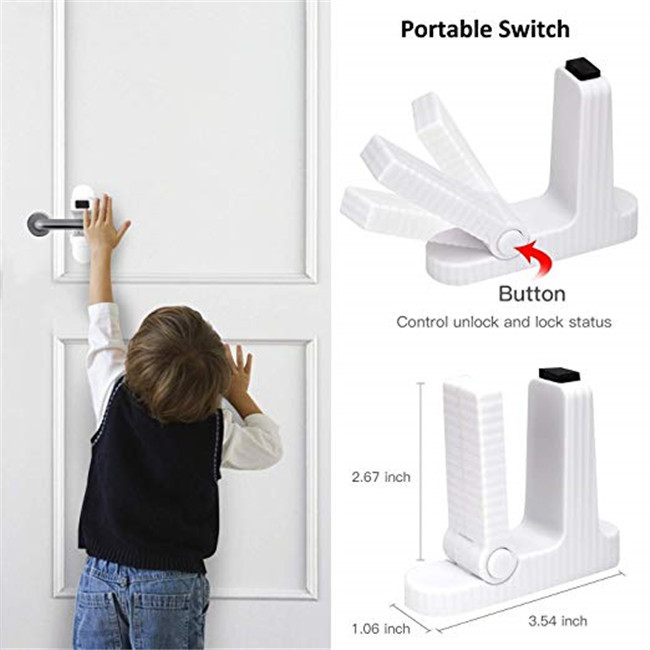 ABS Material Child Safety Door Locks 3M Adhesive Tape Durable Child / Pet Proof
