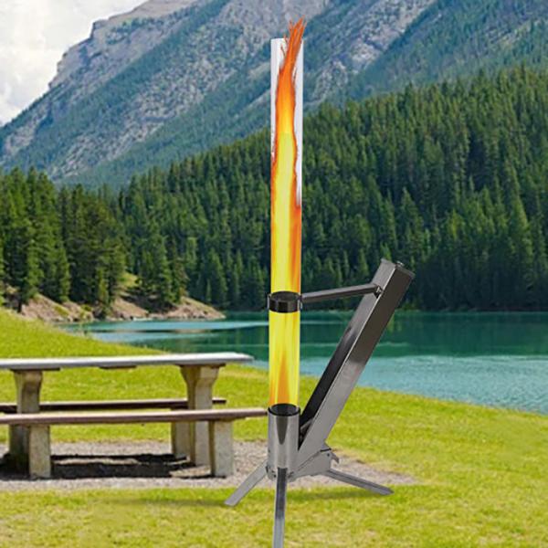 Outdoor Stainless Steel Pellet Burning Stove With High Temperature Resistant