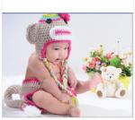 Wholesale - handmade cotton animal monkey baby hat cap Photography Prop Animal