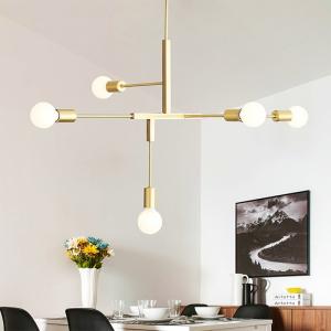 Wholesale Industrial Light Modern Loft Ceiling Gold Black Chandelier Lamp Cliff Suspension Light（WH-MI-175) from china suppliers