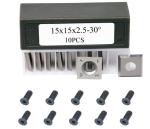 OEM ODM Tungsten Carbide Woodworking Tools 15x15x2.5-30° Square Carbide Inserts