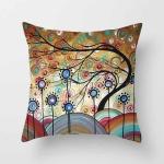 Nordic Geometric Bear Pillow Case Cushion Cover Green Blue 18 x18 for sofa bed
