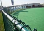Black Pvc Coated Construction Chain Link Security Fence 60" X 50'' 11 Gauge For