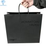 Heavy Duty Printed Paper Carrier Bags 20×21×8cm Matte Black Gift Bags