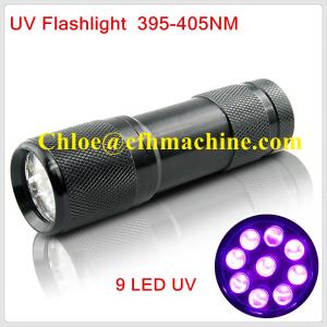 Wholesale Waterproof Black Color Aluminum Alloy Dry Battery Powered 395NM 9 UV LED FLashlight/Torch from china suppliers