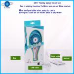 Novelty gifts USB charge handheld mist cooling air fan fog mist fan cooler