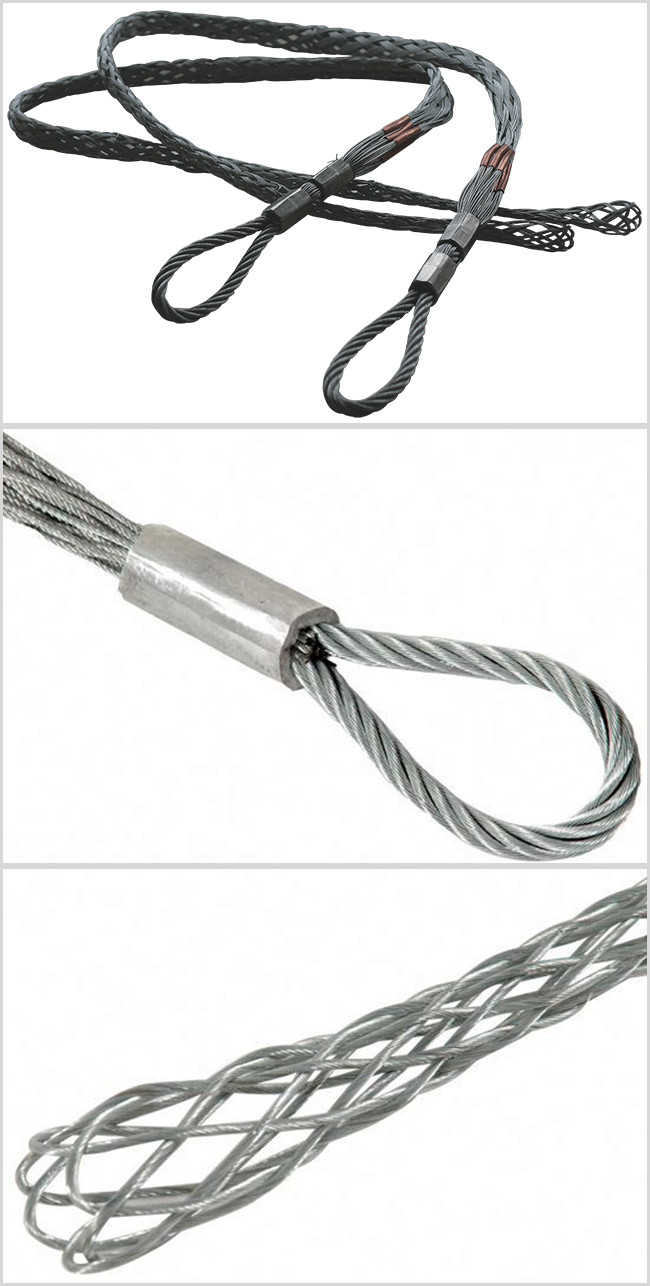 Power Line Construction Accessories Temporary Mesh Sock Joints Cable Sleeve Connector