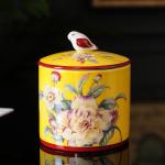 Glazed Ceramic Bathroom Set , Lotion Dispenser Golf Bathroom Accessories Sets
