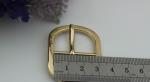 Shoes hardware accessories zinc alloy 29 mm shiny gold oval shape metal pin