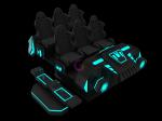 Theme Park VR Roller Coaster Machine 9D VR Cinema 6 Seats Chair 220V