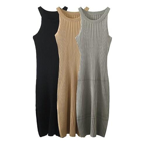 OEM maufactory Summer Narrow Shoulder Vest Skirt Sleeveless New Side Split Pits