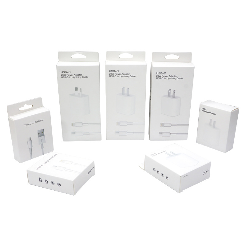 OEM ODM Custom Mobile Phone Box Charger Data Cable Package Cardboard Paper Box