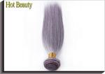 Customized Purple Grey Hair Silk Straight 100% Human Hair Can be flat ironed
