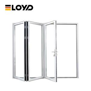 Wholesale Waterproof Double Glass Aluminum Sliding Patio Doors Bi Fold French Doors Hurricanproof from china suppliers