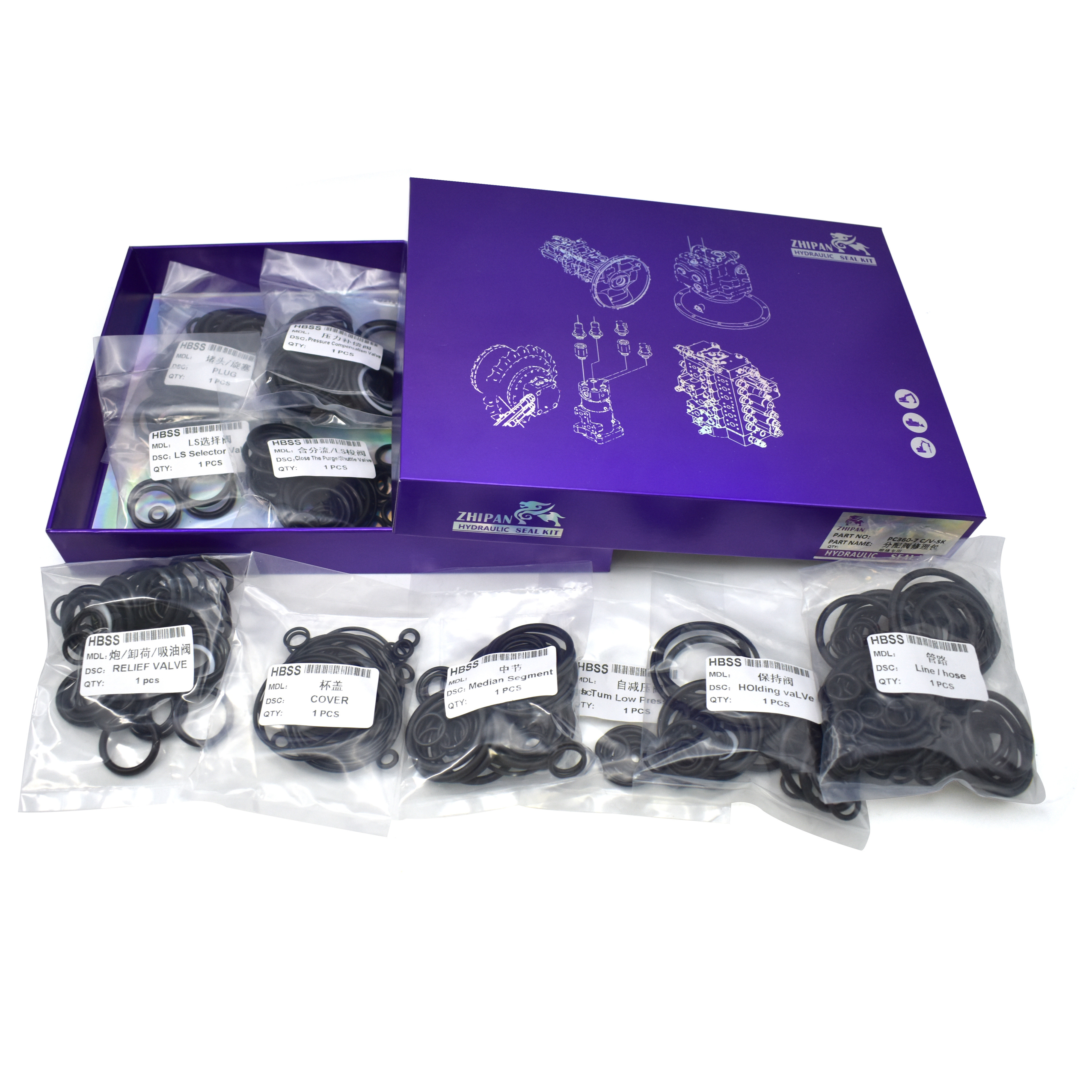 PC360-7 C-V-5KSeal Kit PC360-7 C-V-5K BREAKER Model Excavator Repair Kit Seal