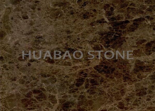 Residential Brown Marble Tile Elegant Surface High Gloss Finish Small Water