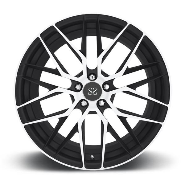 Black Machine Face For C63 wheels 2-PC 18 19 20 21 22 Inch Forged Alloy Custom
