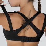 Moisture Wicking Large Cup Sports Bra Plus High Elastic Double Shoulder Yoga Bra