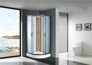 Wholesale Circle Quadrant Shower Cabin with white acrylic tray and roof from china suppliers