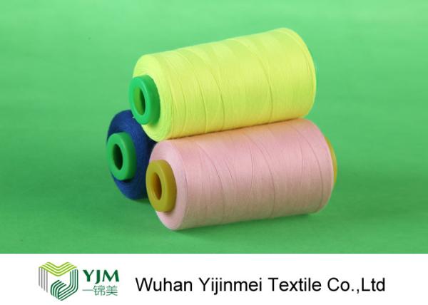 Strong Polyester Industrial Sewing Threads , Polyester Embroidery Thread Spool