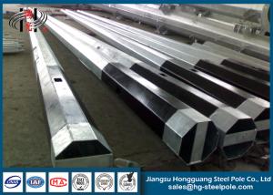 Wholesale Distribution Lines Galvanized Steel Power Poles , Teel Transmission Poles from china suppliers
