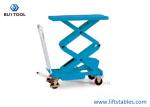 Twin Scissor Manual Lift Work Table Cart 1100lbs 62" Lifting Height