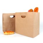 28*28*15cm MSDS Takeaway Paper Bags Offset Printing Kraft Paper Handbag