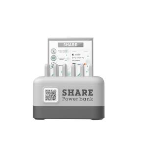 Wholesale HopeYear Desktop Stand Advertising Sharing Power Bank Station 5000MAh 6 Port from china suppliers