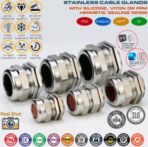 Wholesale IP68 Watertight Cable Gland BSP1/2&quot; (Ø 10-14mm) Stainless Steel AISI 304, AISI 316 or AISI 316L for Electrical Box from china suppliers