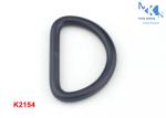 Black Metal D Rings Iron Material , 26mm Inner Size Metal Rings For Purses