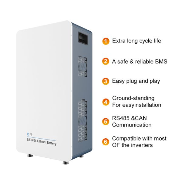 Home Energy Storage System 51.2V 314Ah 16kwh Wall Mounted All in One LiFePO4 Lithium Battery Pack for Off-Grid Solar