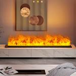Steam Mist Water Vapor Electric Fireplace Solid Color Steel Material Stoves For
