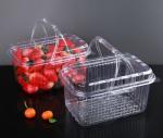 Fruit Organizer, Degradable Transparent Plastic Fruit Box Packaging With Handle,