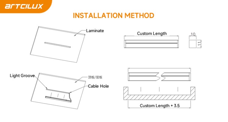 12V / 24V Cabinet Strip Light Aluminium Profile LED Linear Strip Light