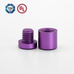 Aluminum Purple Sign Standoff Adjustable For Acrylic Panel / Grass