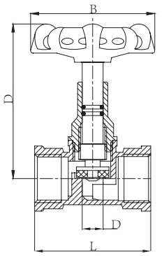 Female X Female 1.6MPa Threaded Brass Stop Valve ISO 228 Stop Cork Valve